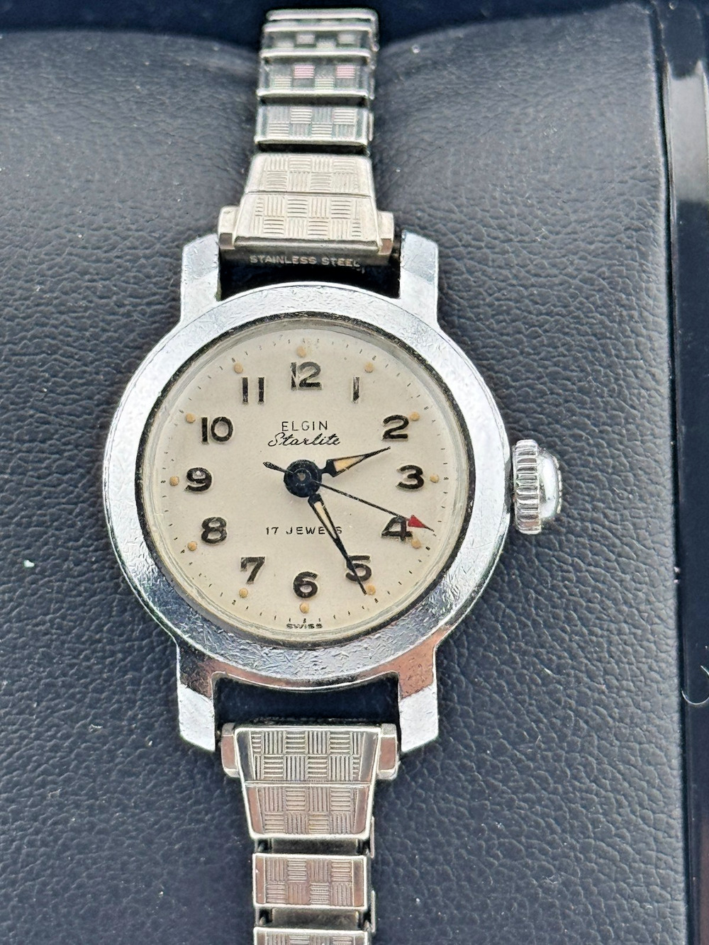 Vintage Elgin Starlite Ladies Mechanical Watch 17 Jewels Swiss Runs Speidel